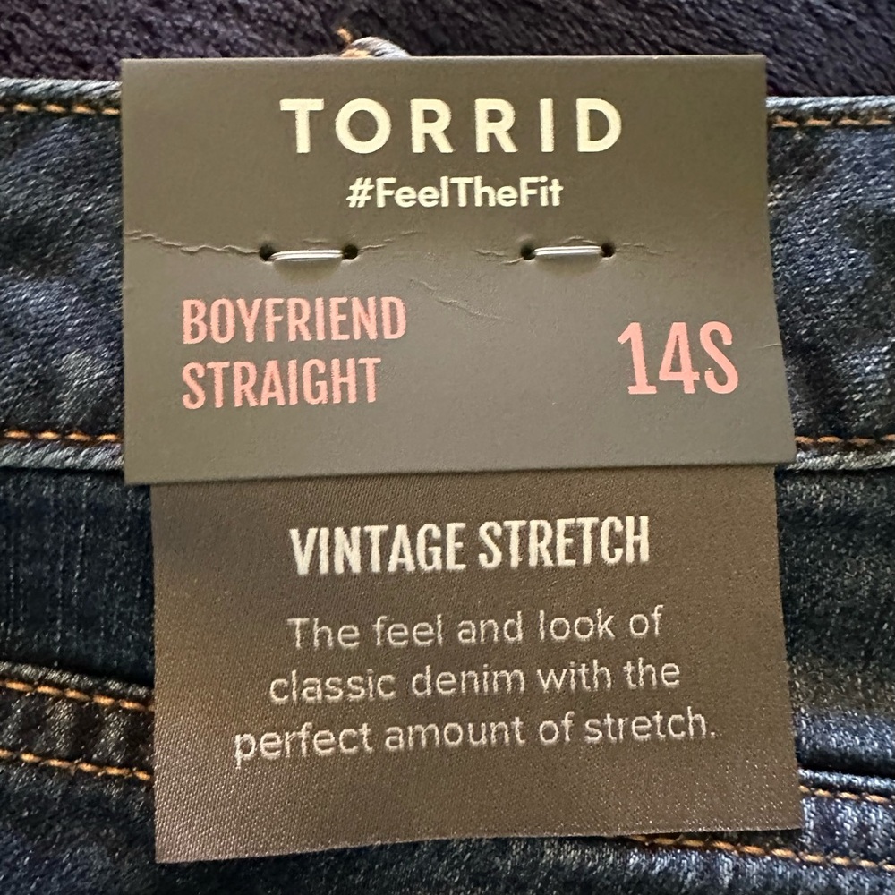 Torrid Dark Blue Straight Leg Jeans - Picture 5 of 5